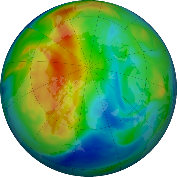 Arctic ozone map for 10 December 2017